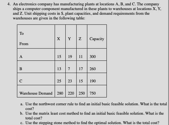I need help with PART C ONLY IN EXCEL PLEASE 4.