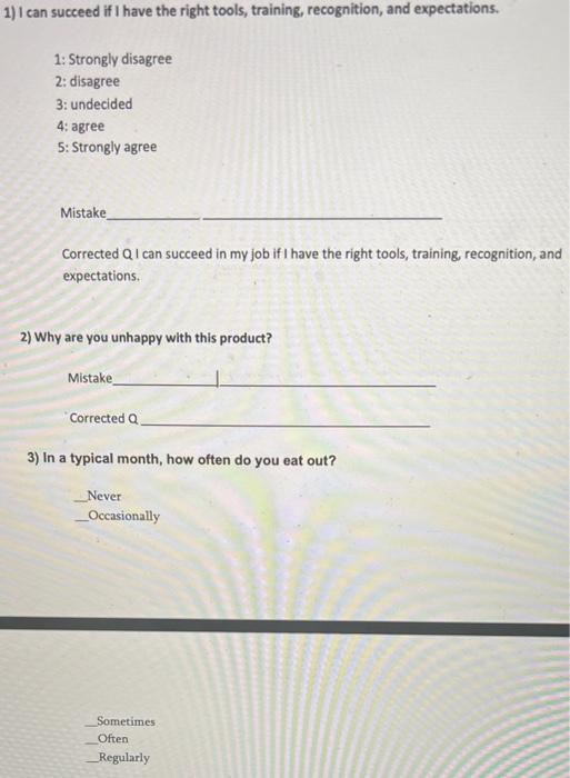 1) I can succeed if I have the right tools,