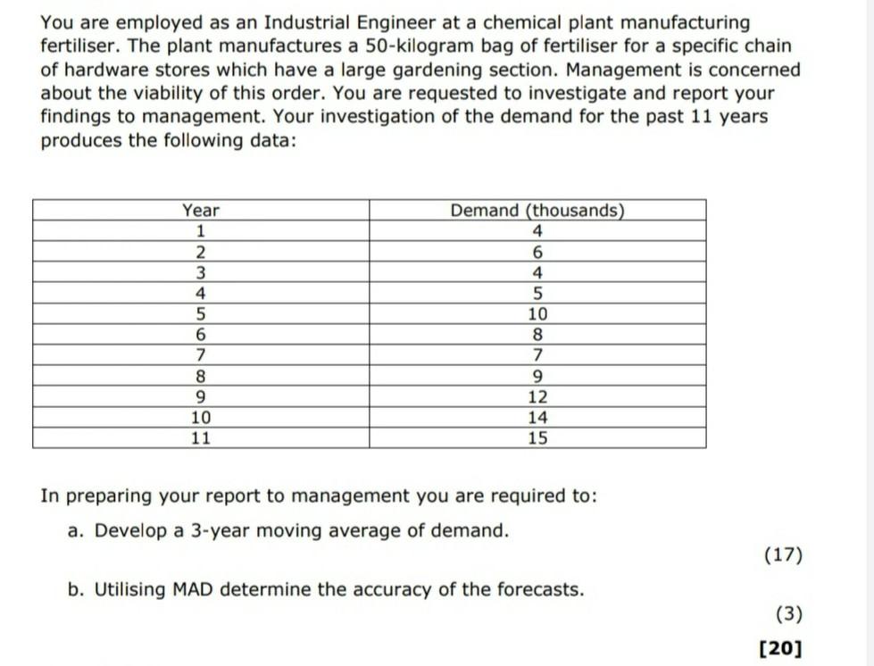 You are employed as an Industrial Engineer at a