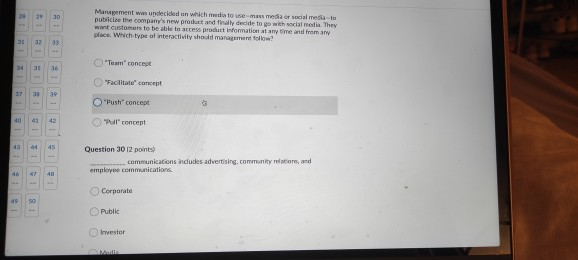 Management was undecided on which media