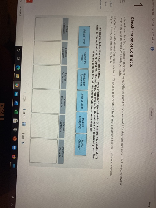 omework 10: The Nature of Contracts Saved Help 1