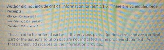 5. A company has a central warehouse in Chicago