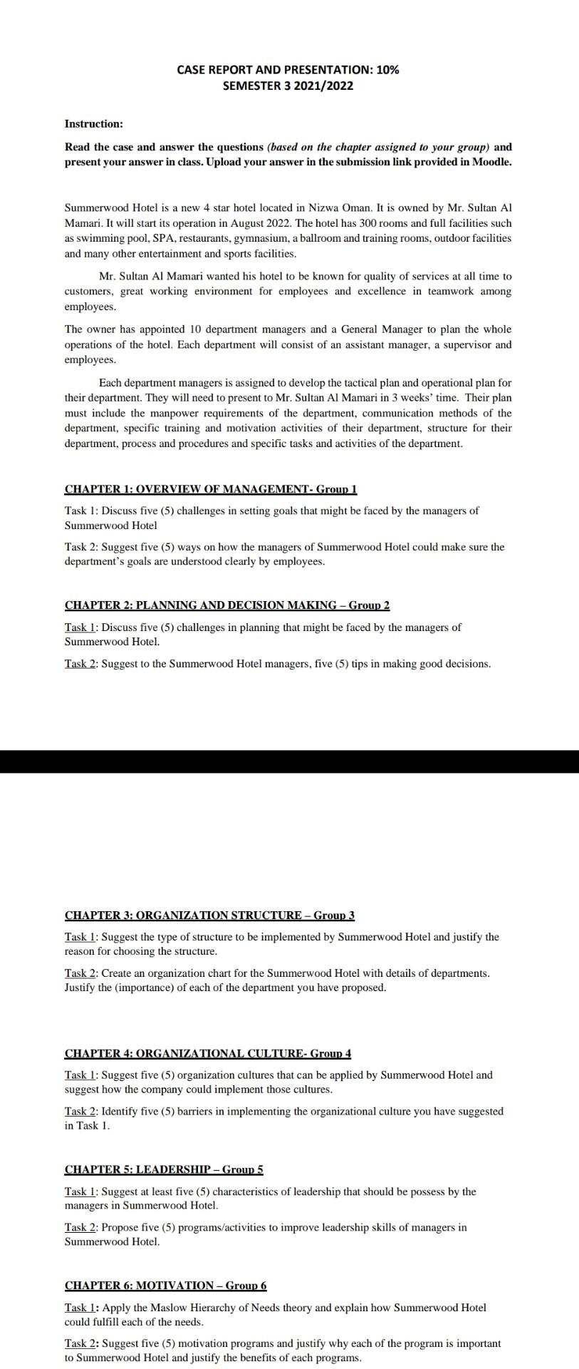 CASE REPORT AND PRESENTATION: 10% SEMESTER 3