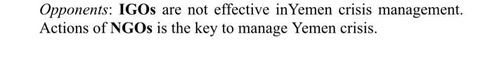 what arethe causes of yemen crisis and actions of