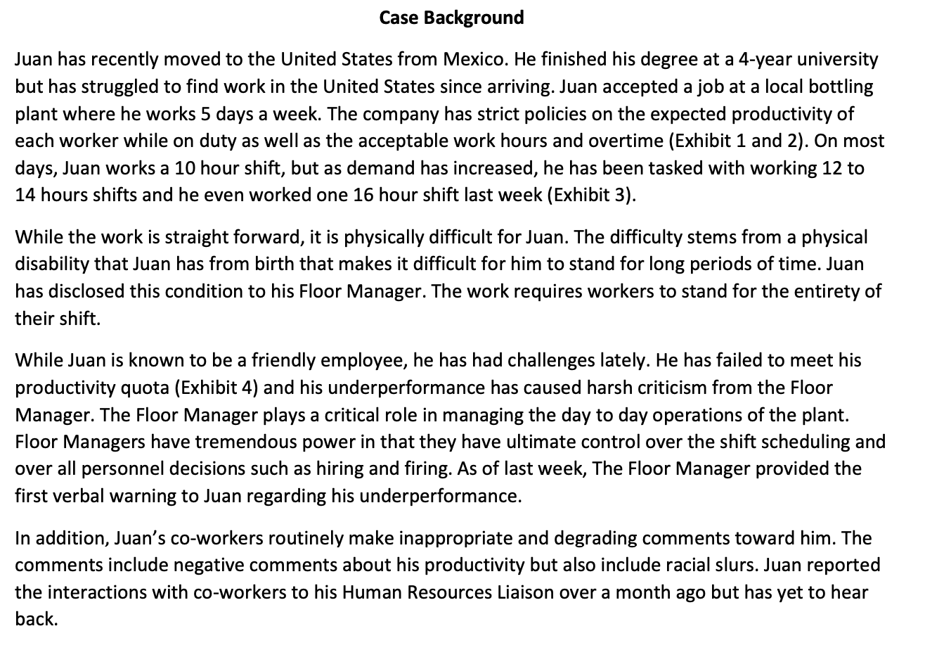 Identify a systematic or position/circumstance