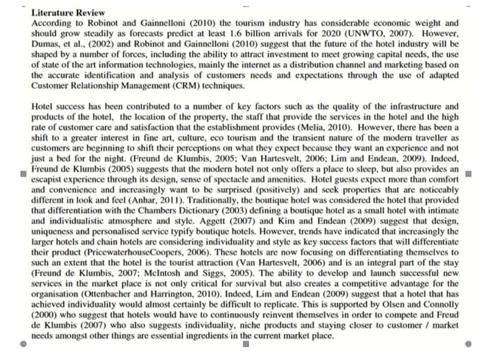 Evaluate the relevance of the used Literature