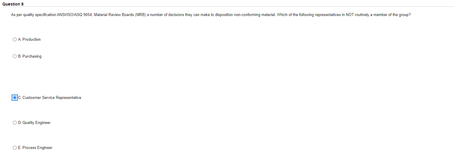 Question 1 Variable gauges should have a
