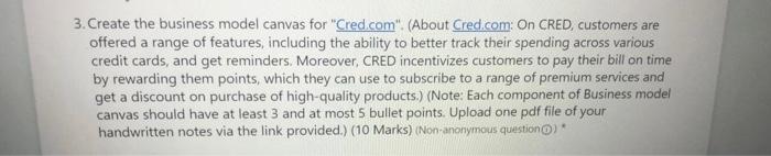 3. Create the business model canvas for