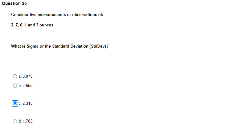 Question 1 Variable gauges should have a
