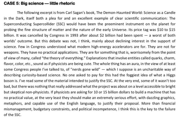 The following six Mini Case Studies show how poor