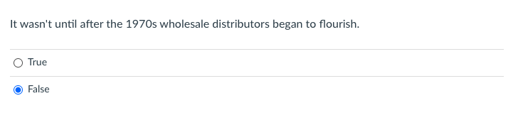 It wasn't until after the 1970 s wholesale