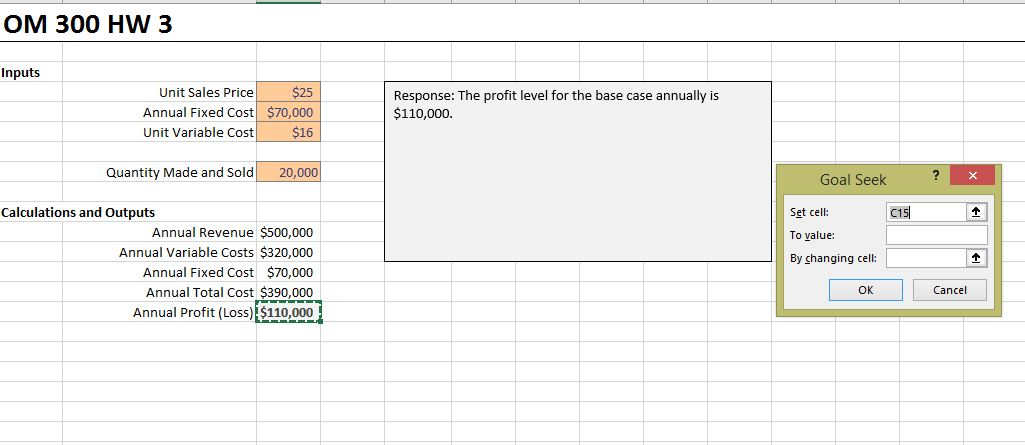 Using the Question 2 worksheet, find the amount