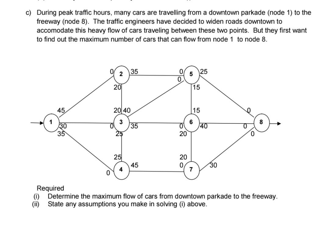 c) During peak traffic hours, many cars are
