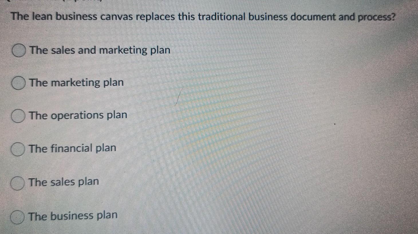 which is the right answer? The lean business