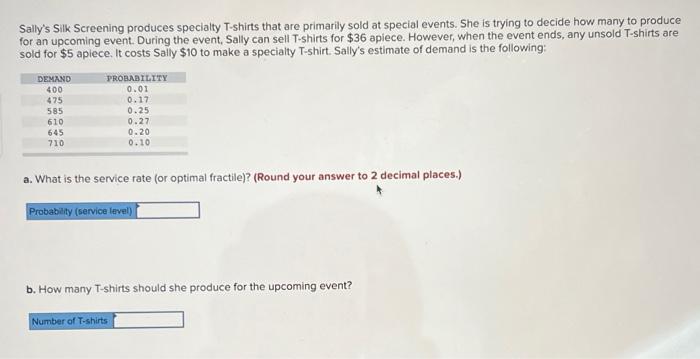 Sally's Silk Screening produces specialty