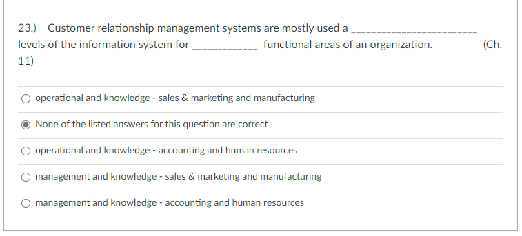 21.) Knowledge management is a technique used to