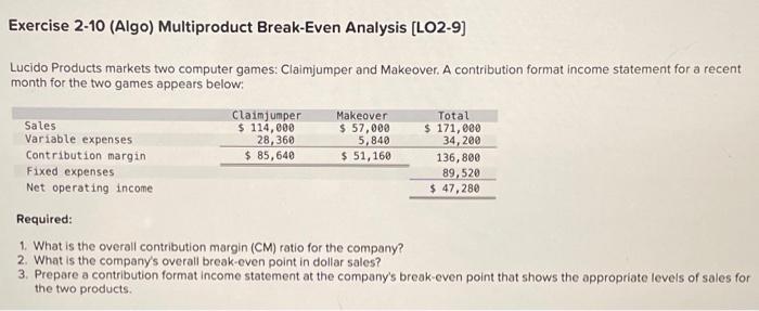 Lucido Products markets two computer games:
