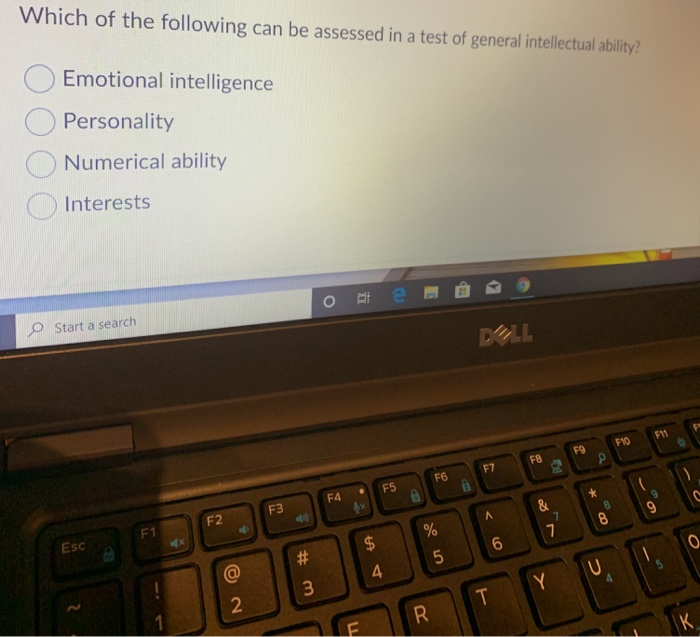 Which of the following can be assessed in a test