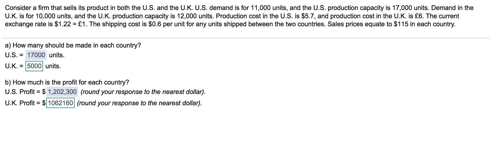 Consider a firm that sells its product in both