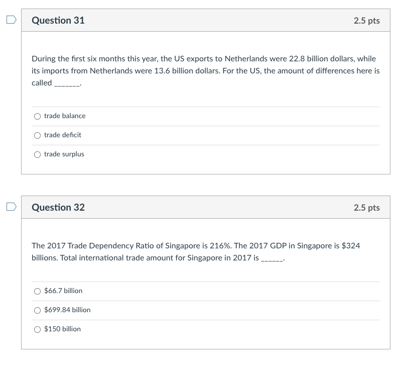 Question 31 2.5 pts During the first six months
