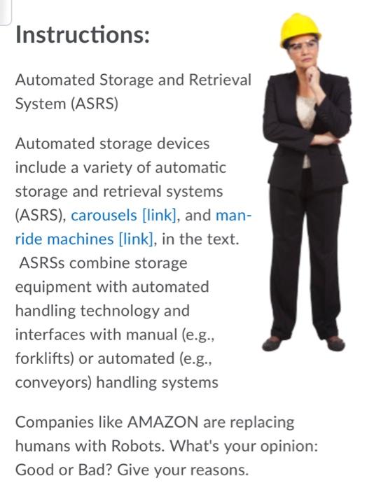 Instructions: Automated Storage and Retrieval