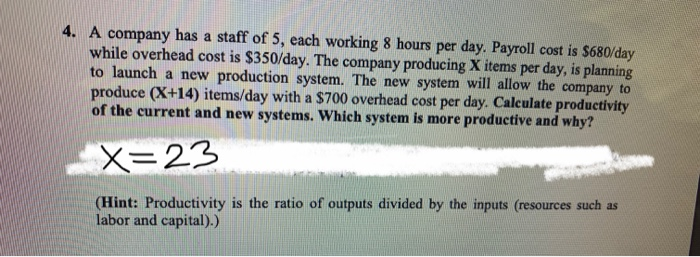 please don't solve it in excel 4. A company has a