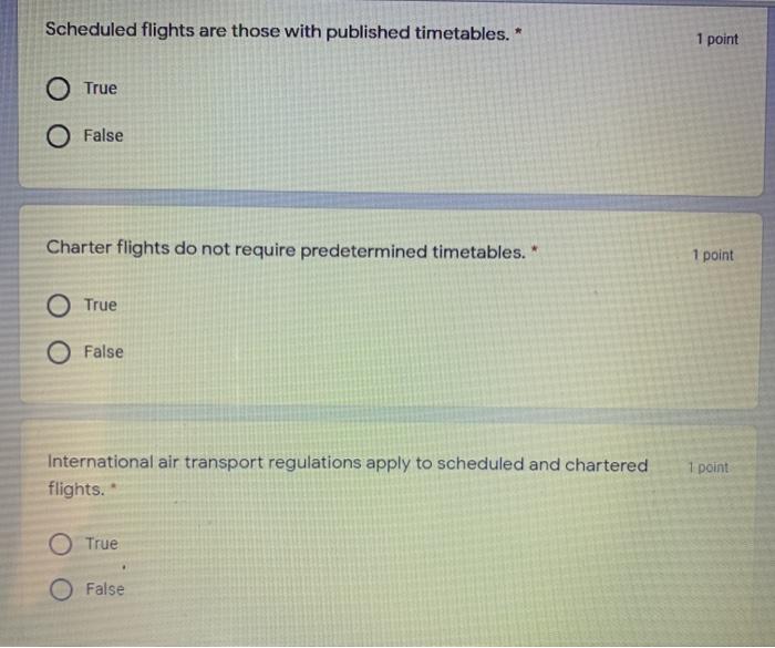 Scheduled flights are those with published