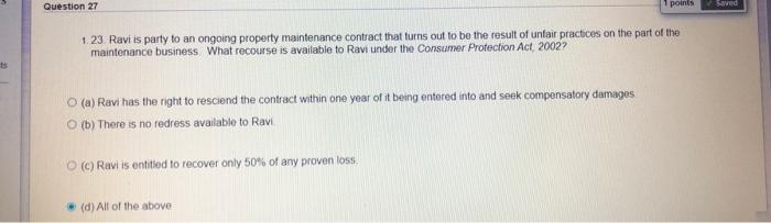 this is a Business Law question Question 27