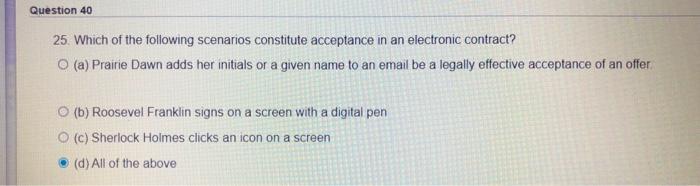 this is a Business Law question Question 27