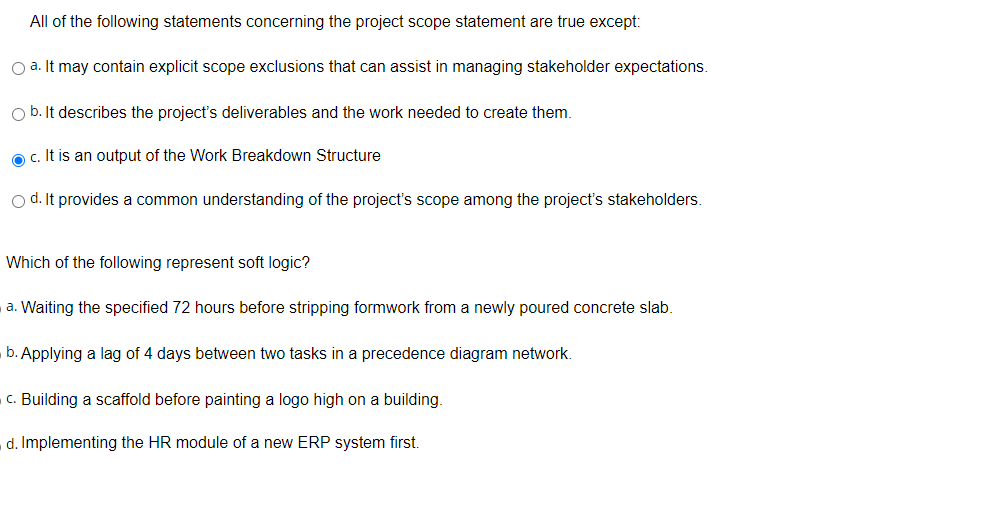 All of the following statements concerning the