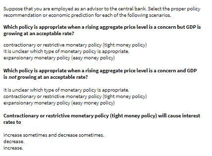 Suppose that you are employed as an advisor to