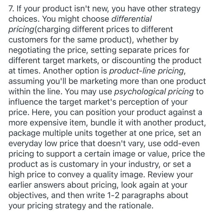 plan: vegan restaurant 7. If your product isn't