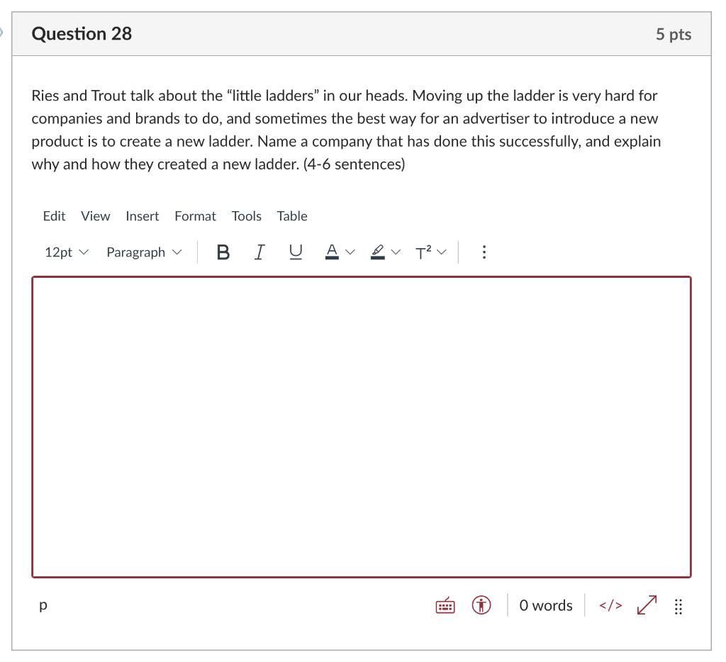Ries and Trout talk about the "little ladders" in