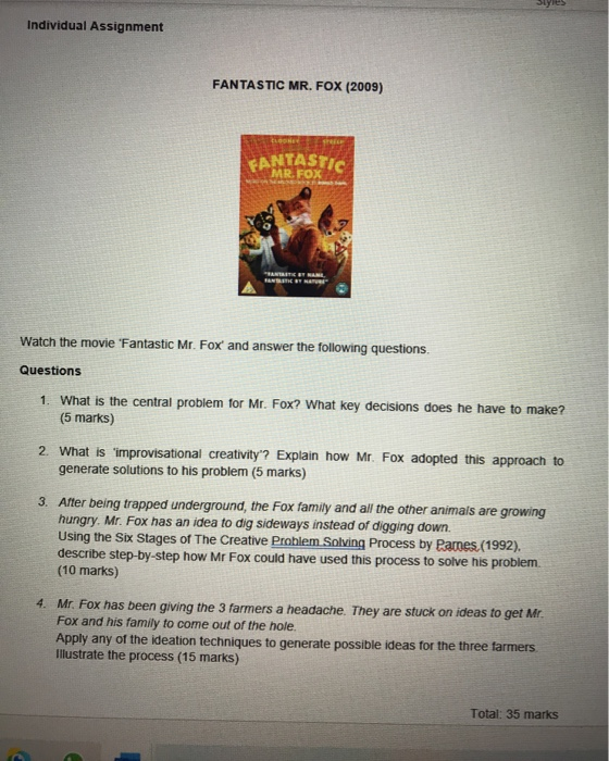 this is a creative problem solving work and if