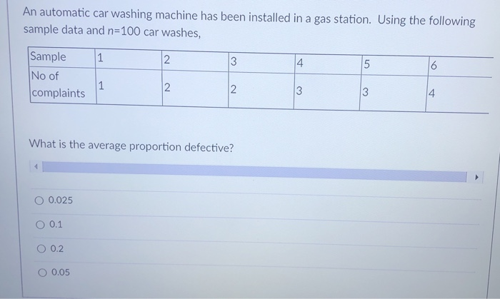 Question 18 4 pts An automatic car washing