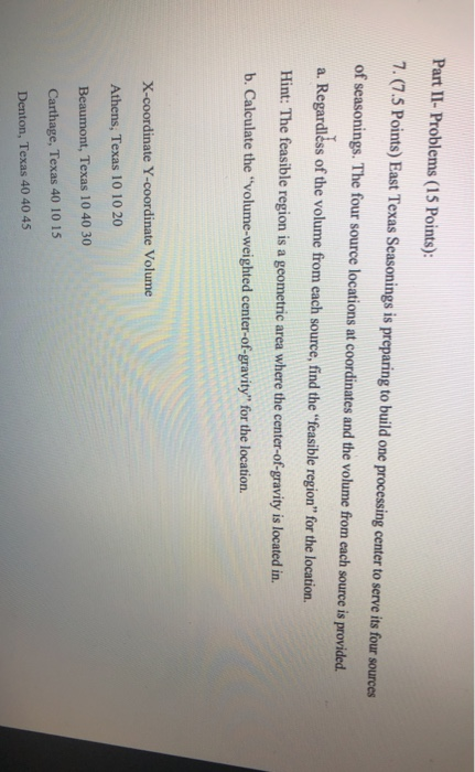 answer fast for thump up Part II- Problems (15