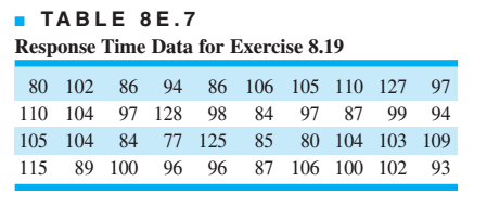 8.10. A process is in control with = 75 and 5 =