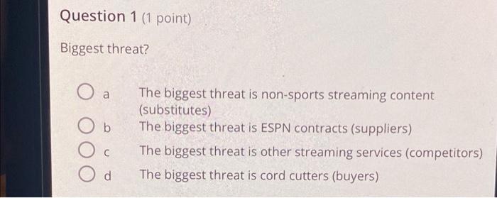 Question 5 (1 point) How did that change affect