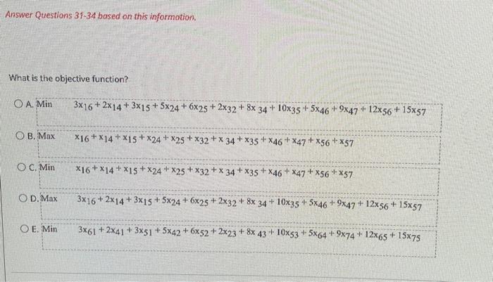 QUESTION 31 Answer the following two questions