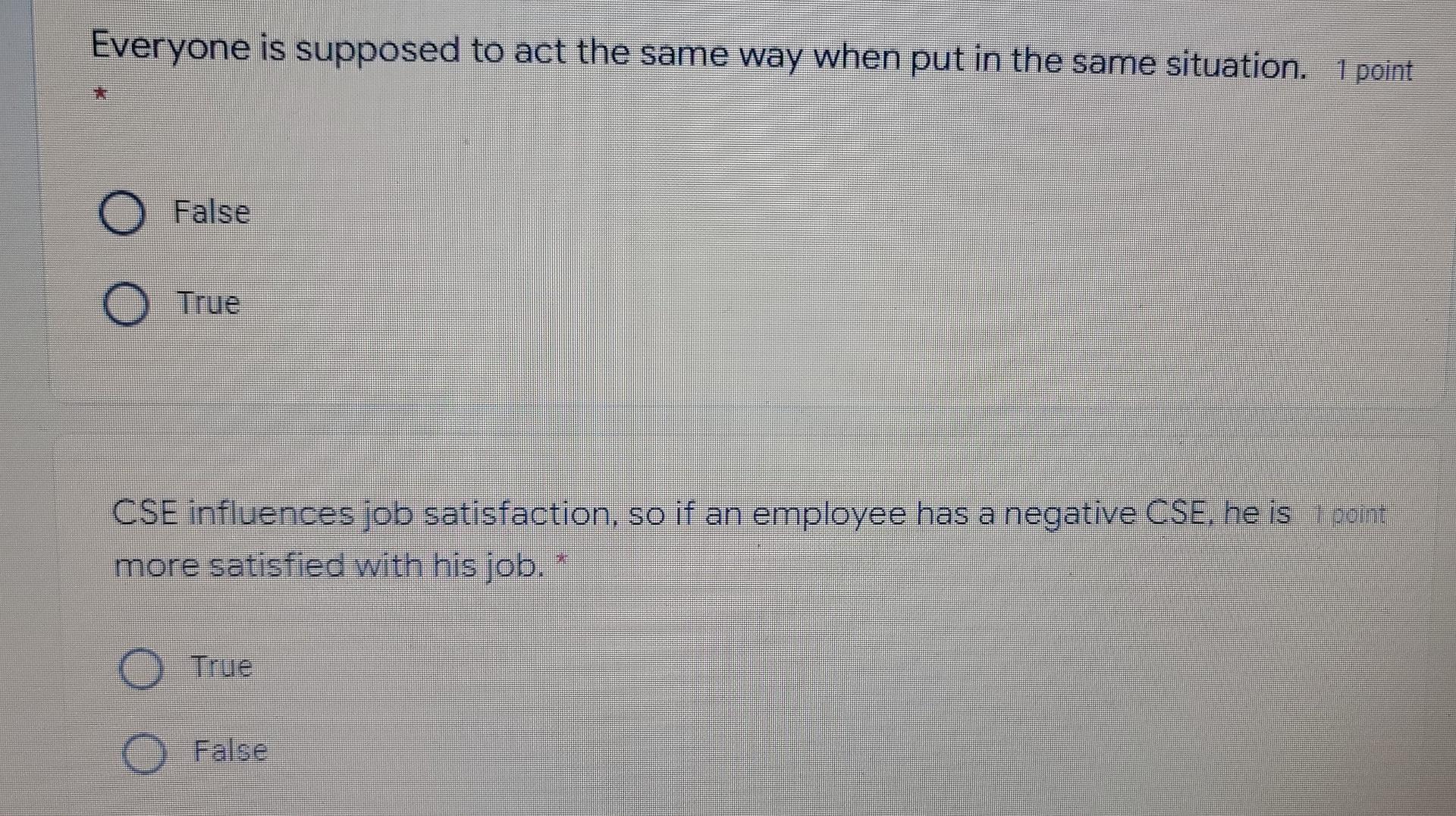 Everyone is supposed to act the same way when put