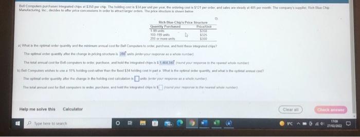 Bell Computers purchases integrated chips at $