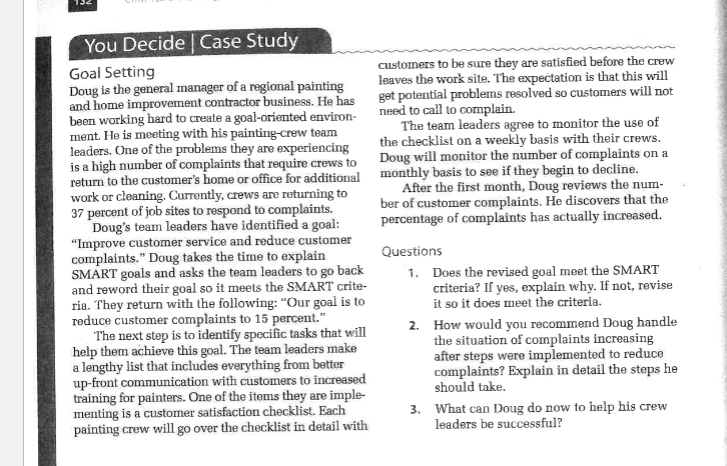 Please read the case on page 132. Case Link: