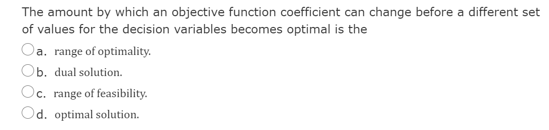 The amount by which an objective function