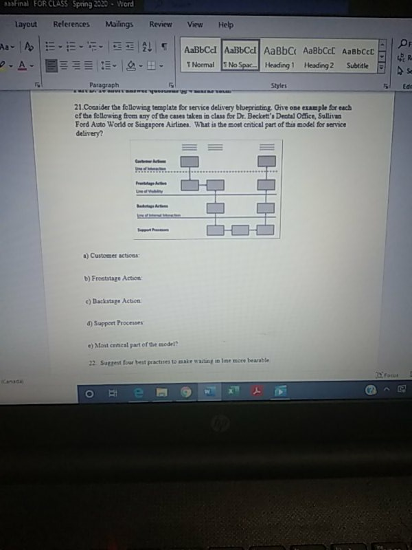 Pls. Answer fast 238Final FOR CLASS Spring 2020 -