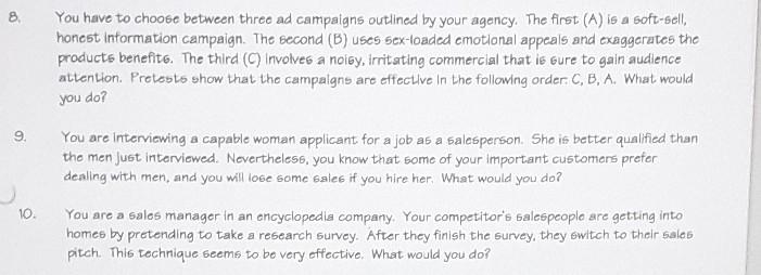 CASE STUDY #5 ETHICS IN MARKETING MANAGEMENT 1