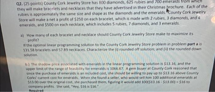 please answer it on excel, excel. excel. thanks.