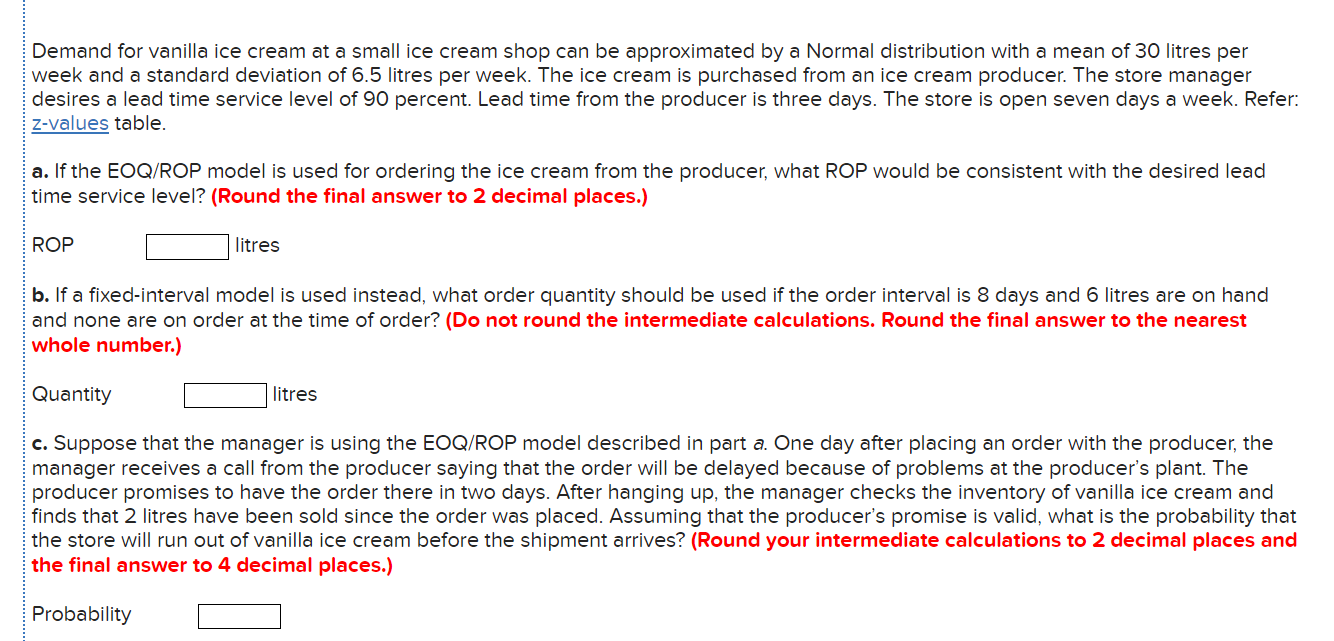  Second image is the the Z Values table required for the