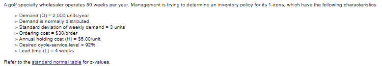 Standard normal table: Only part b needs an