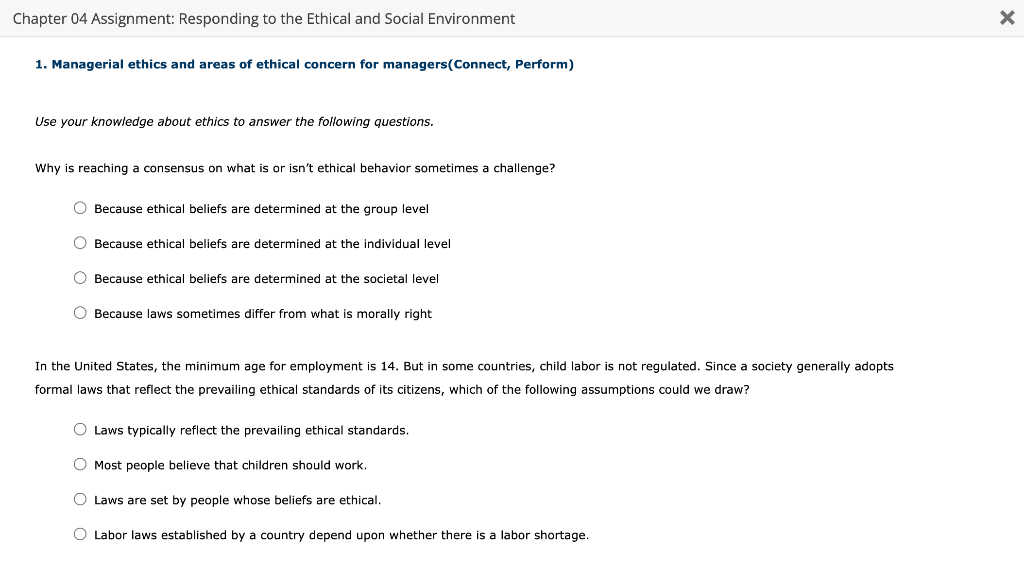 Chapter 04 Assignment: Responding to the Ethical