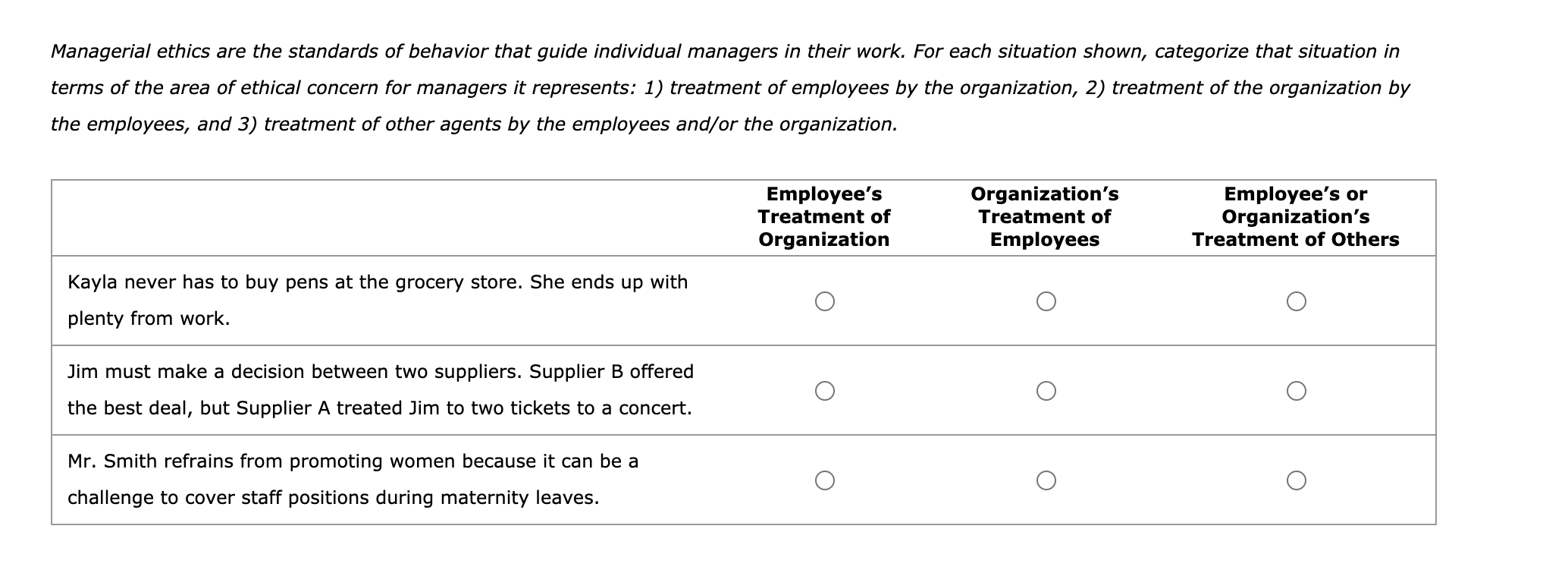 Chapter 04 Assignment: Responding to the Ethical
